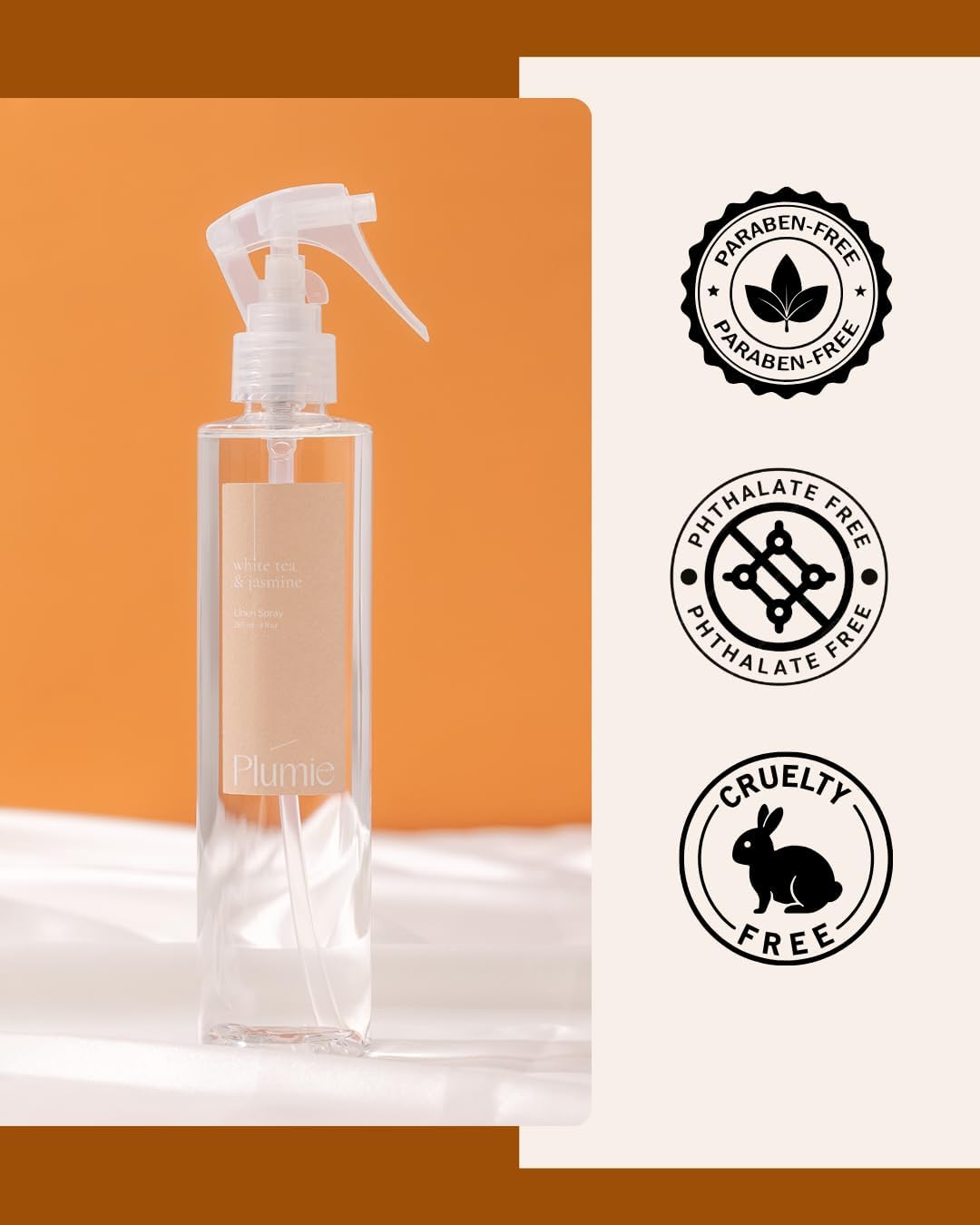 Linen Spray - 9 Fl oz - White Tea & Jasmine Scent - Fabric Freshener - Odor Eliminator - Soothing Linen Mist - Refreshing Fragrance - Perfect for Bedding and Upholstery