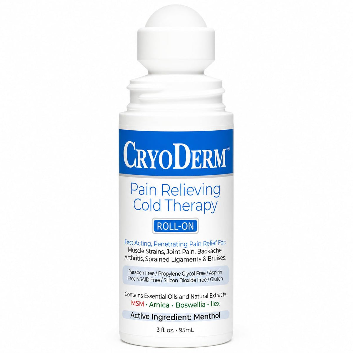 Cryoderm Cold Roll-On 3oz