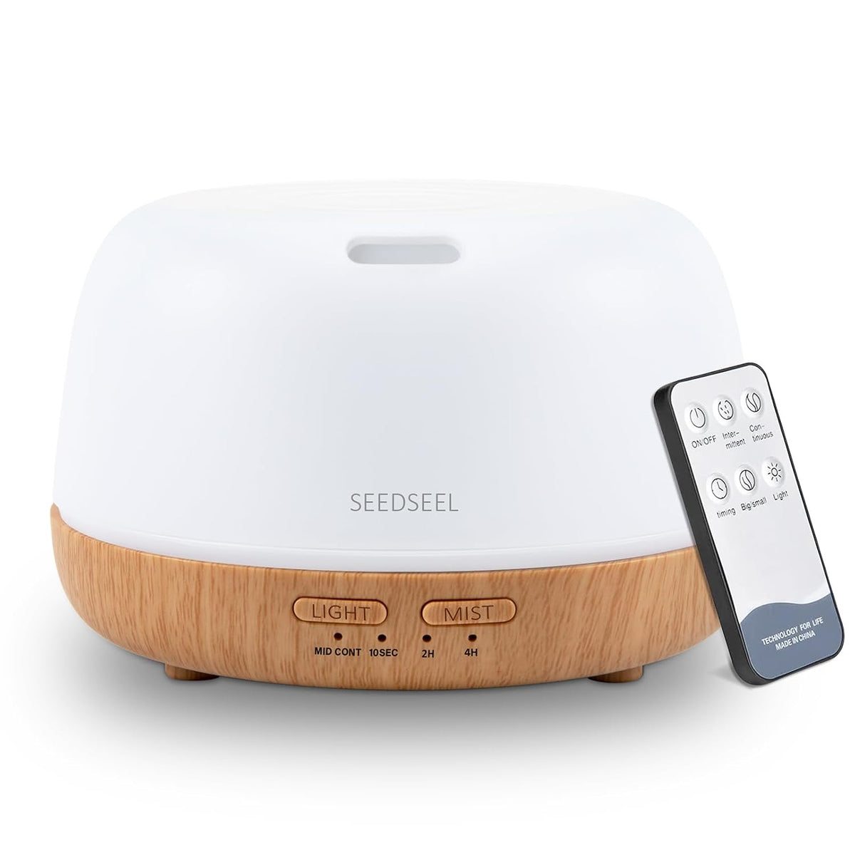 SEEDSEEL 300ML Essential Oil Diffuser with 7-Color LED Lights and Remote Control