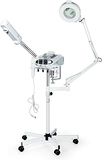 Funnylife 3 in 1 Aromatherapy Facial Steamer, 5X Magnifying LED Lamp, High Frequency Machine,Salon Spa Beauty Equipment