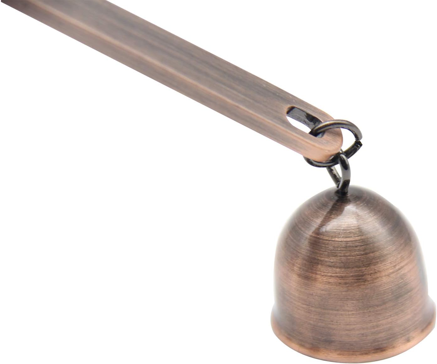 Candle Snuffer, Red Copper, Decorative Candle Snuffers Wick Snuffer Candle Accessory with Long Handle Classic Beauty AS Unique Gift for Putting Out Extinguish Candle Wicks Flame Safely, in Dining Room