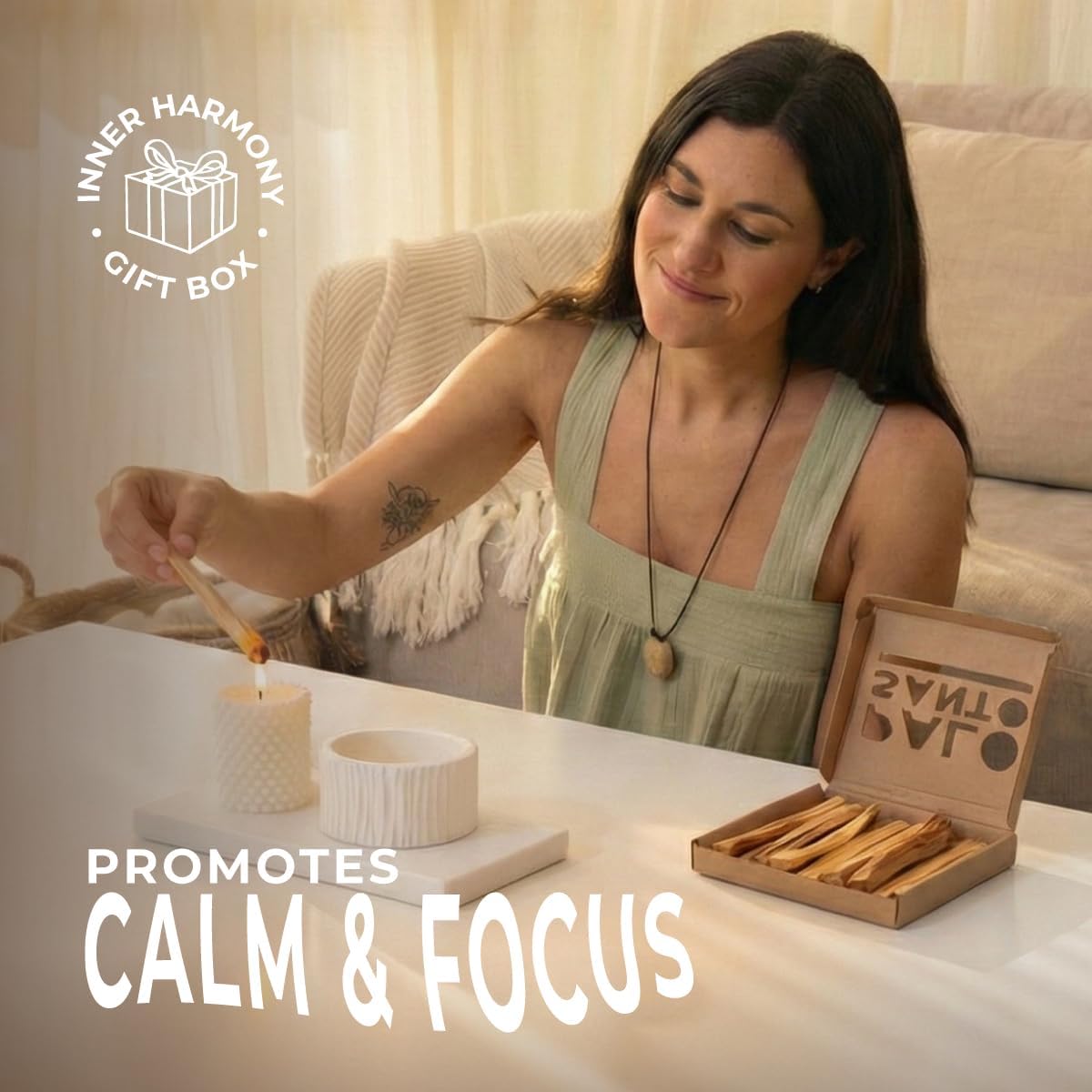 Palo Santo Sticks 8-Pack from Peru (Not Ecuador) for Smudging & Meditation | Wild-harvested from naturally fallen trees in Peru. Resin-rich wood for cleansing rituals, yoga, journaling, relaxation