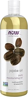 NOW Foods Solutions, Jojoba Oil, 100% Pure Moisturizing, Multi-Purpose Oil for Face, Hair and Body, 16-Ounce