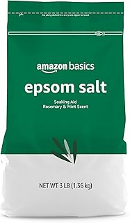 Amazon Basics Epsom Salt Soaking Aid, Soothing Rosemary & Mint Scent, 3 Pound (Pack of 1) (Previously Solimo)