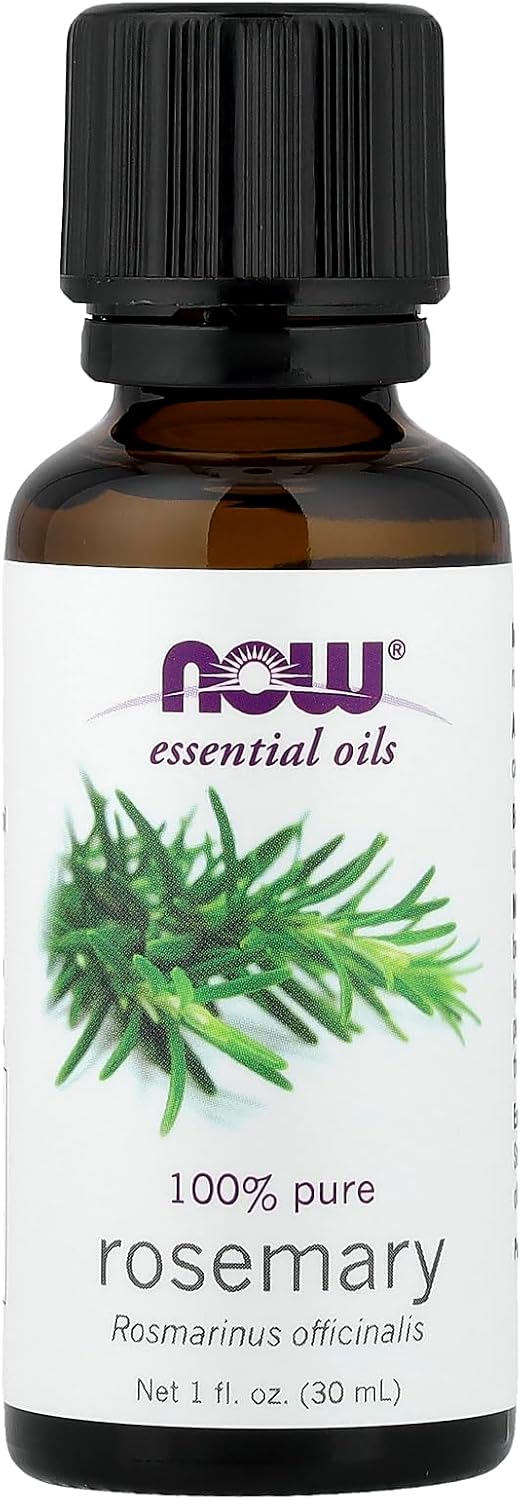 NOW Essential Oils, Rosemary Oil, Purifying Aromatherapy Scent, Steam Distilled, 100% Pure, Vegan, 1-Ounce