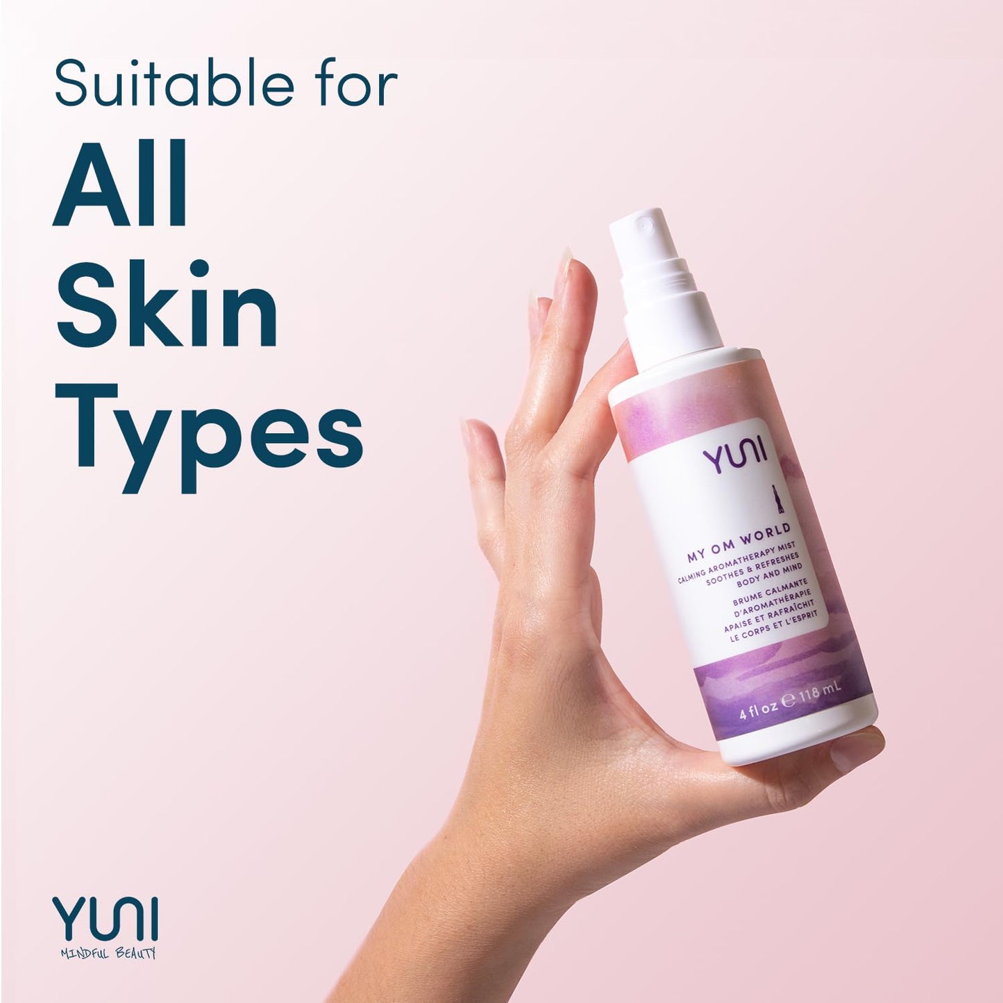 YUNI Aromatherapy Body Mist | Essential Oil Spray for Stress Relief | Essential Mist Spray | Bergamot & Neroli | Body Spray