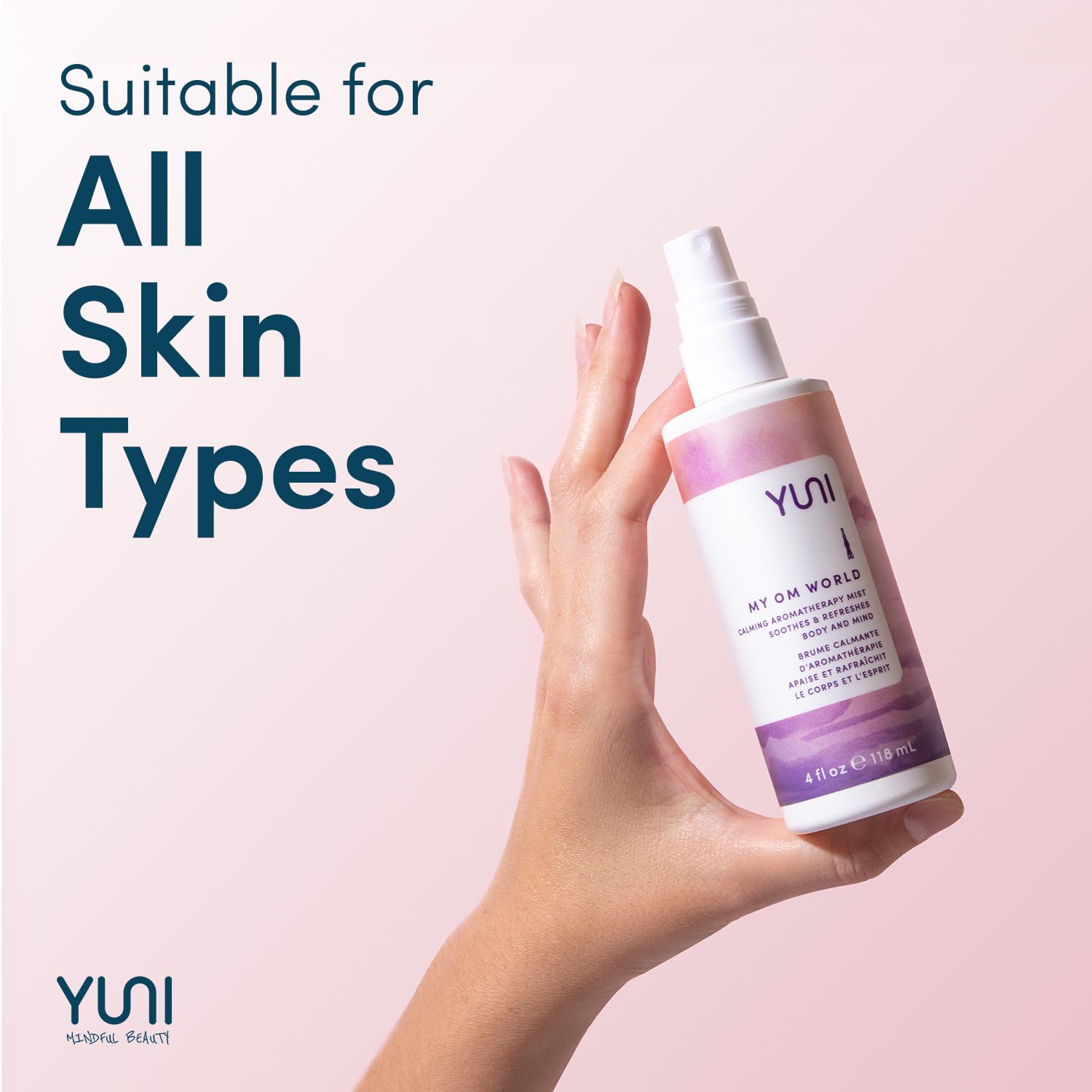 YUNI Aromatherapy Body Mist | Essential Oil Spray for Stress Relief | Essential Mist Spray | Bergamot & Neroli | Body Spray