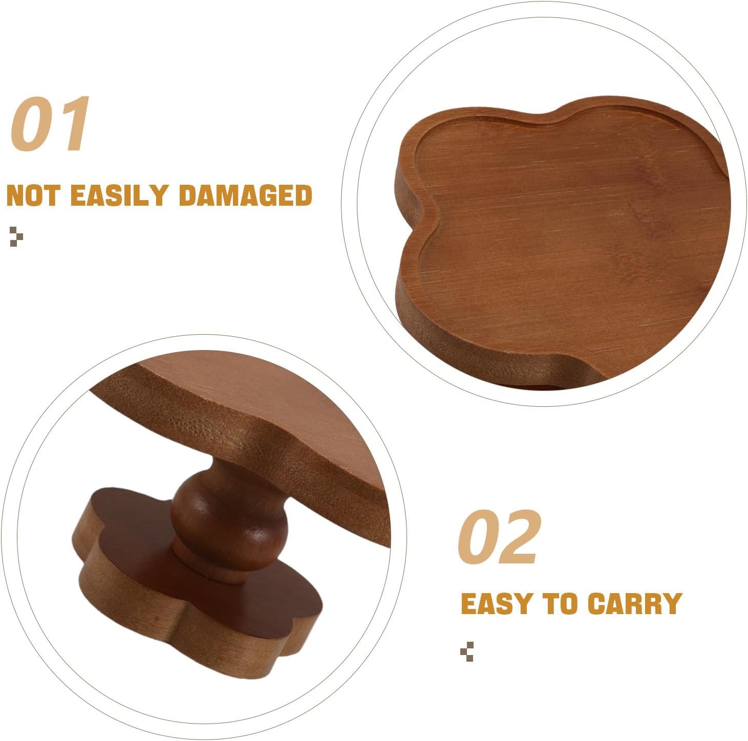 Footed Aromatherapy Candle Tray 17x9cm French Flower Wood Decorative Jewelry Plate Small Trinket Organizer for Home Décor and Tabletop Display