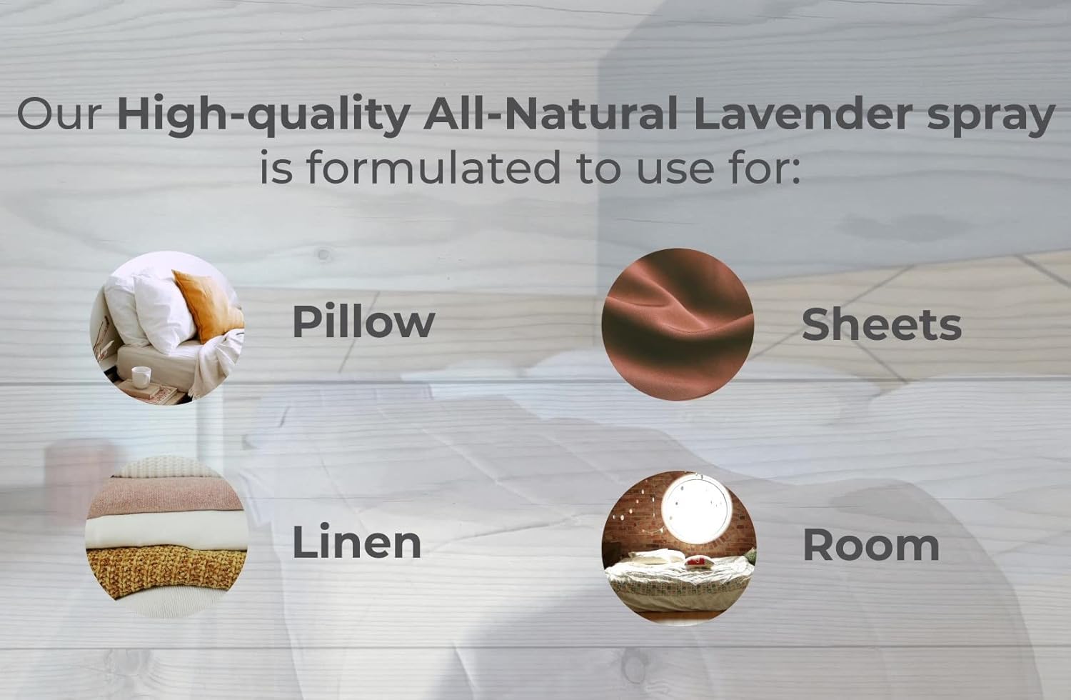 Aromasong All Natural Lavender Spray for sleep - Room & Linen Spray for Pillows and Sheets - Lavender Bed Spray Home Air Freshener & Deodorizer - Calming Essential Oil Spray for Sleeping…