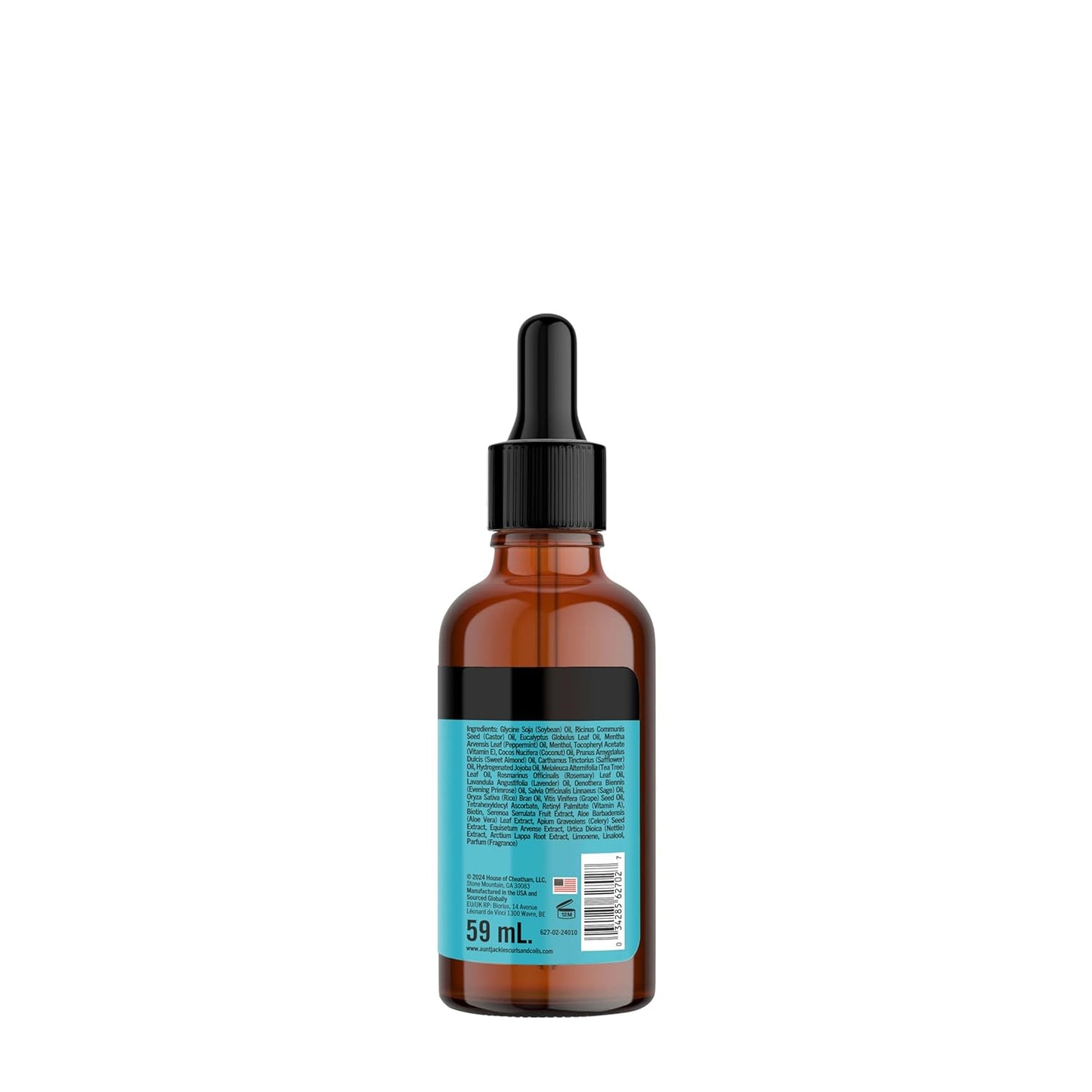 Aunt Jackie's Elixir Essentials Hair & Scalp Oil Enriched with Biotin, Rosemary & Mint, Nourishes, Thickens & Supports Hair Growth, 2 oz