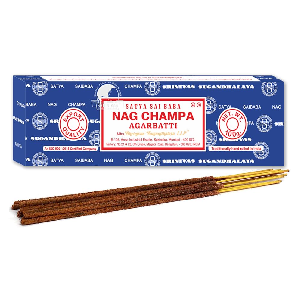 Satya Sai Baba Nag Champa Incense Sticks, 100-gram (Pack of 2)