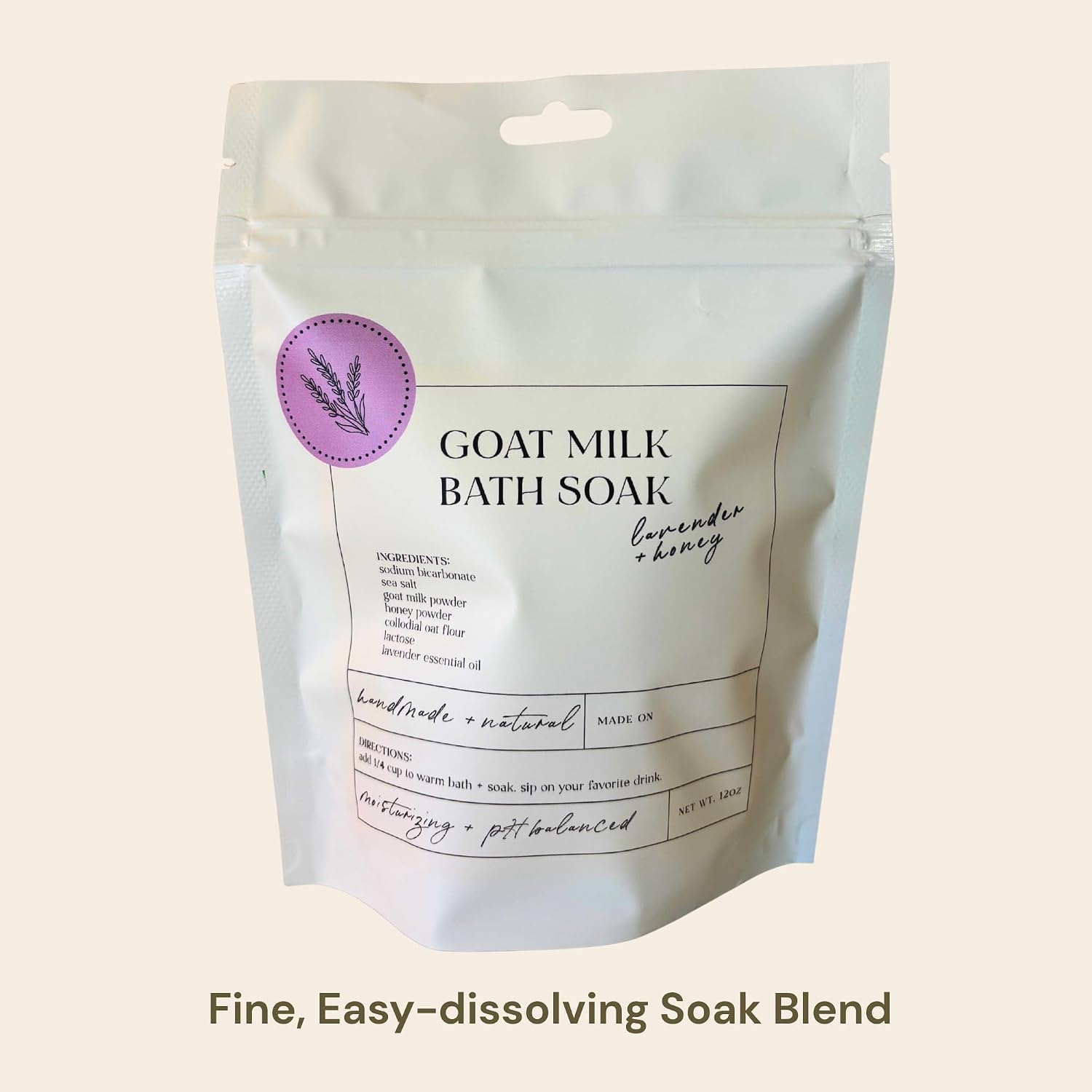 Goat Milk Bath Soak with Colloidal Oatmeal & Honey - Moisturizing Milk Bath for Dry & Sensitive Skin - Natural Bath Soak for Itchy Skin Relief - Sonshine Minerals (12 Ounce)
