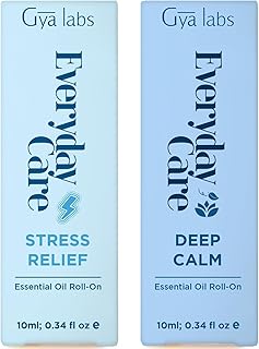 Stress Relief & Deep Calm Oil Roll On Set - Aromatherapy Grade Essential Oils Roll On Set - 2x0.34 fl oz - Gya Labs