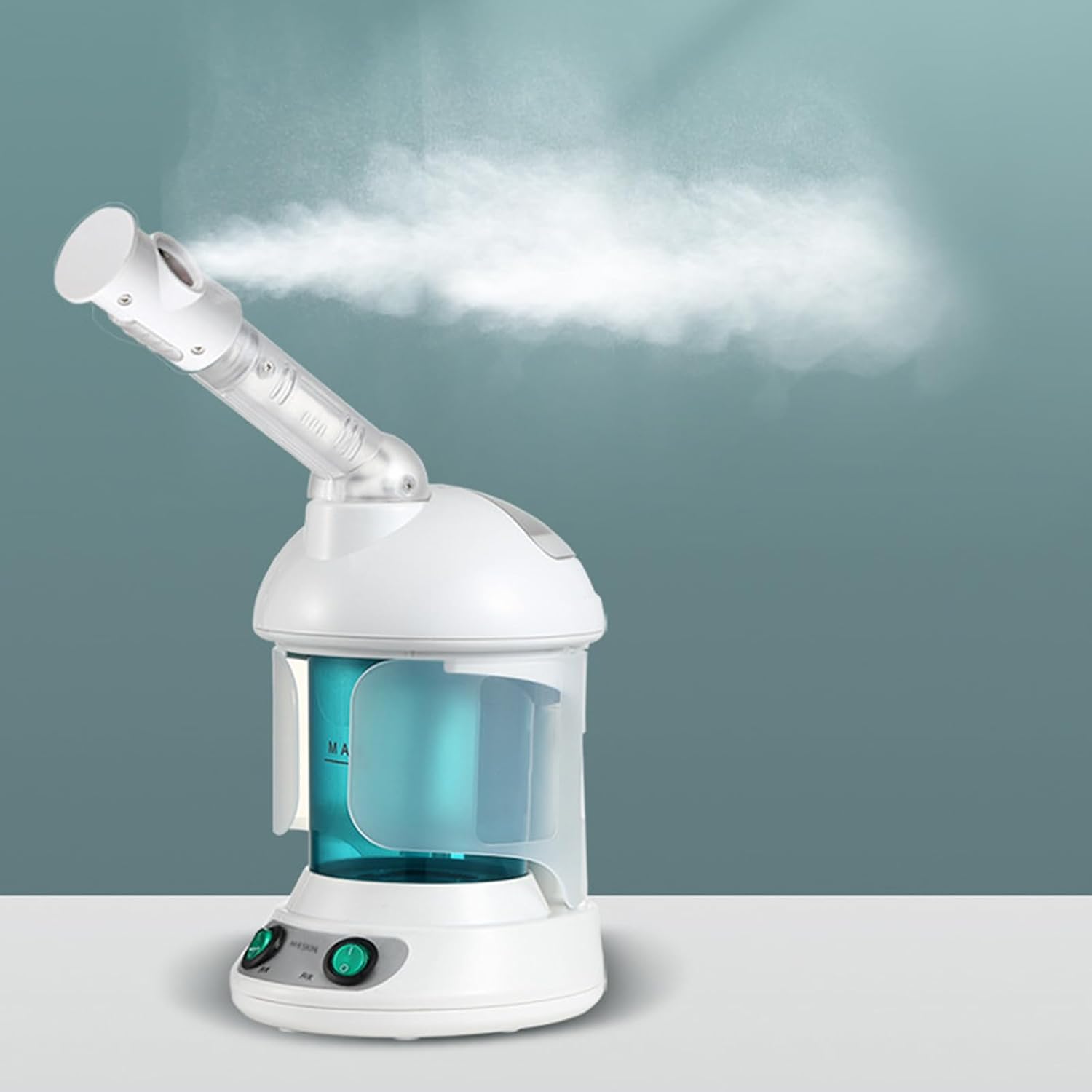 Portable Home Face Steam Machine, Nano Facial Steamer with Extendable Arm and 360 Degree Adjustable Nozzle, for Personal Care Use at Home or Salon, Idea for Deep Cleaning/Face Moisturizing