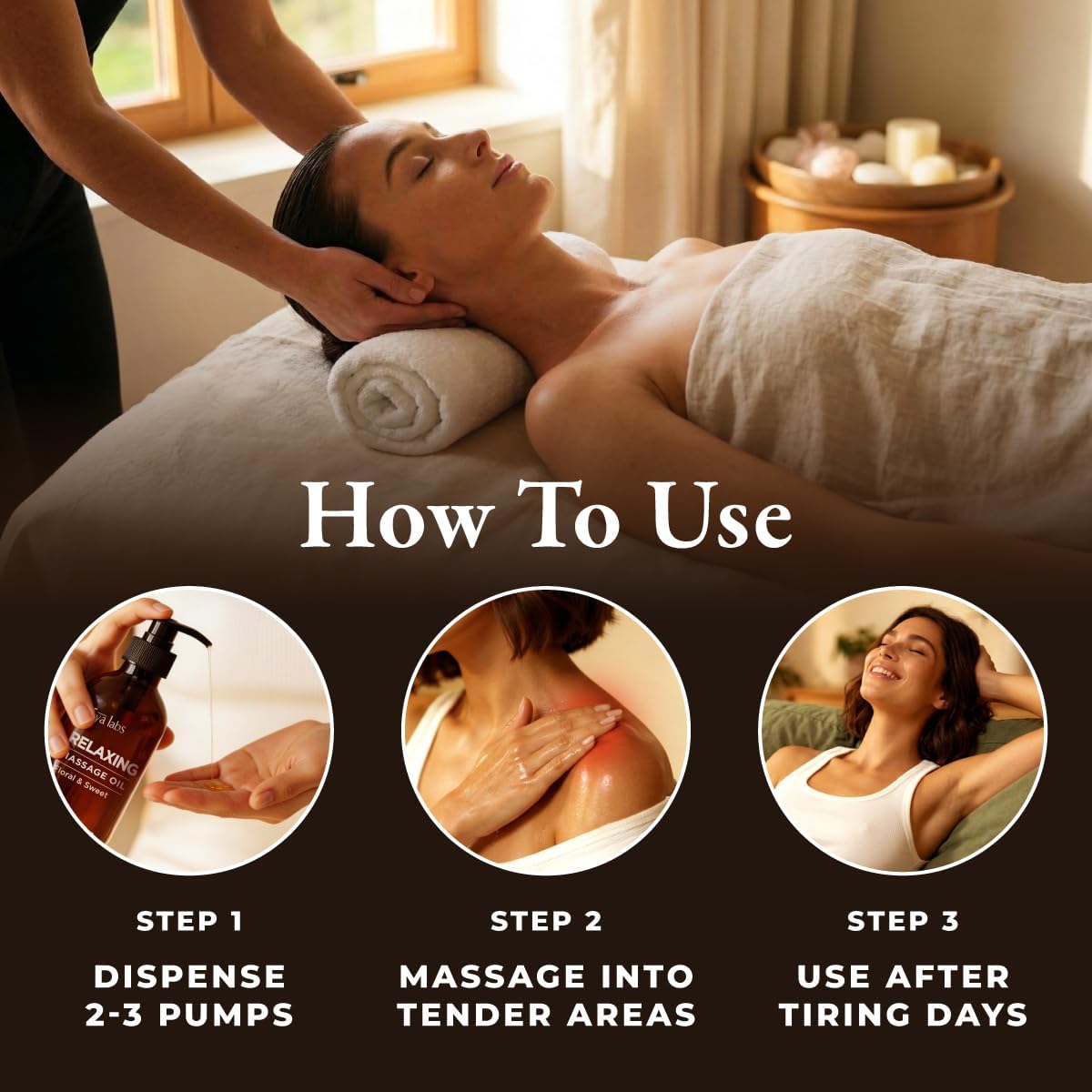 Gya Labs Relaxing Massage Oil - 6.76 Fl Oz - Massage Oil For Deep Relaxation And Daily Wellness - Fast-Absorbing And Non-Greasy Formula, Non-Gmo And Cruelty-Free