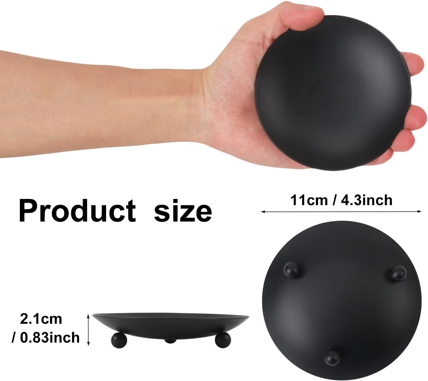 15 Pack Candle Holder Plate, Iron Plate Candle Holders, 4.33" D x 0.78" H, Matte Black, Perfect for LED & Wax Candles, Weddings, Home Decor