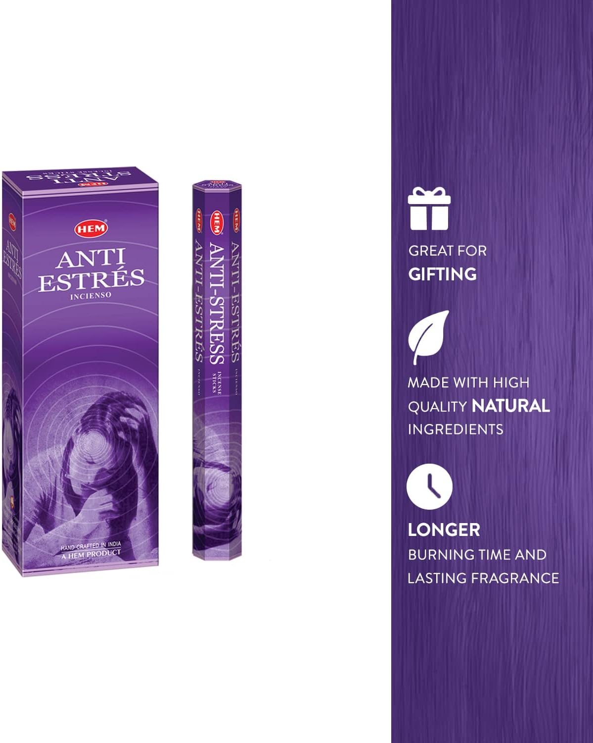 Anti Stress - Box of Six 20 Gram Tubes - HEM Incense