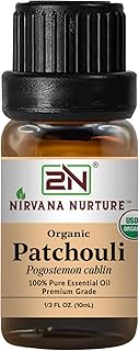 Patchouli Essential Oil, USDA Certified Organic, 100% Pure Undiluted, Aromatherapy Oil for Diffuser, Hair & Skin Care