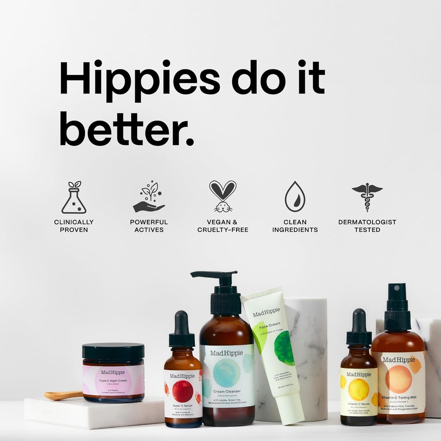 Mad Hippie Antioxidant Facial Oil - Face Oil for Women/Men with Organic Argan Oil, Non-Comedogenic Moisturizer for Face with Natural Sources of Vitamin C & Vitamin E Oil for Skin Care, 1.02 Oz