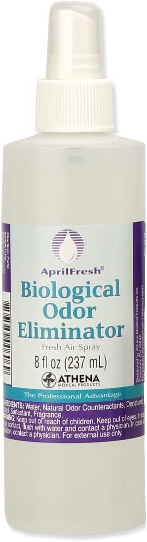 Air Freshener for Odors in Bathroom, Hospital, and Pet Areas - Athena Medical Products AprilFresh Biological Odor Eliminator (8 Fl Oz.)