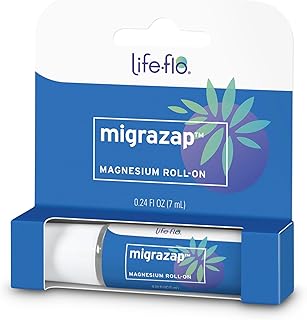 LIFE-FLO MigraZap Magnesium Roll On w/Magnesium Chloride, Lavender Essential Oil, Peppermint Essential Oil - Massage onto Temples, Forehead and Neck to Help Soothe The Mind, 60-Day Guarantee, 0.24oz