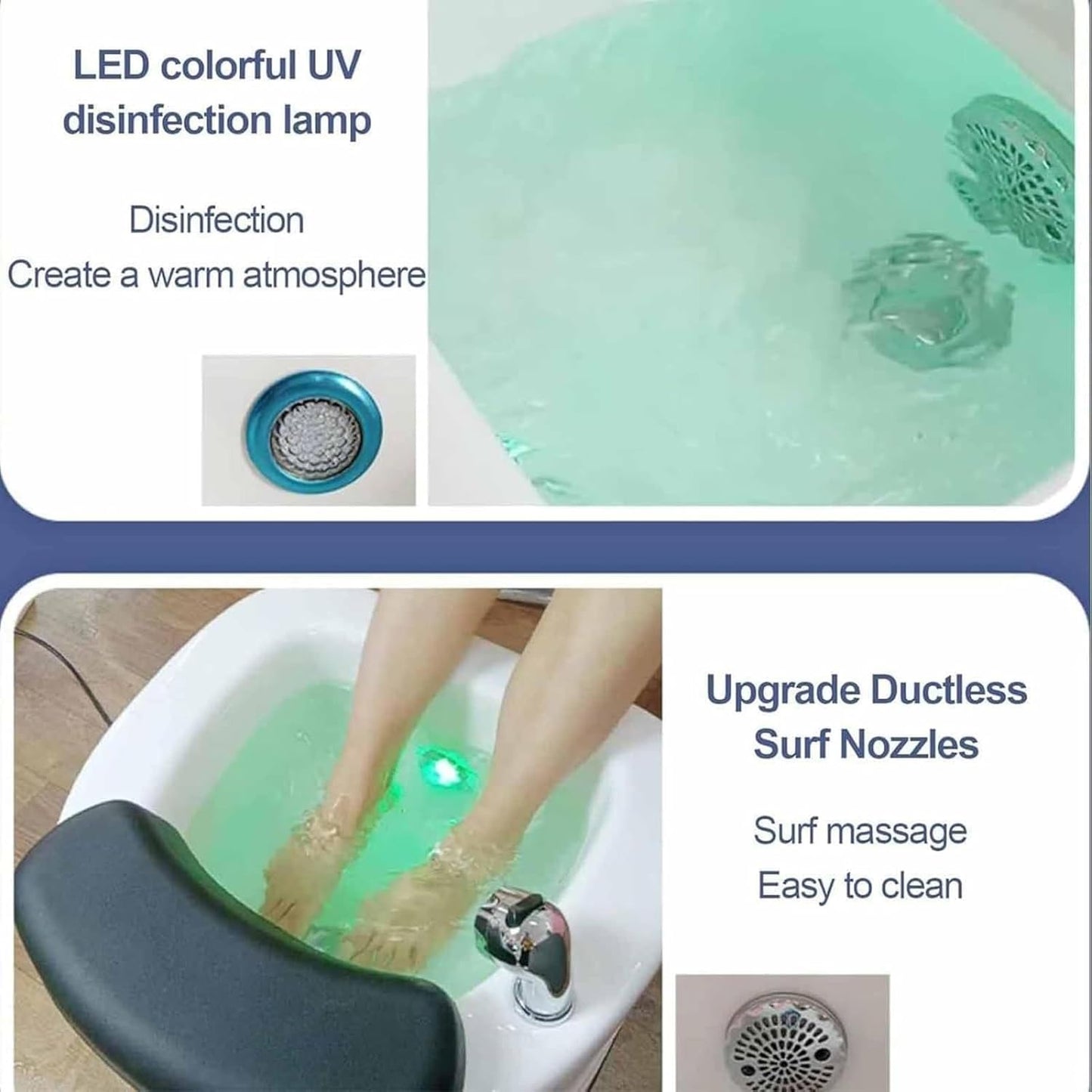 Footbath Foot Soak Tub,Pedicure Sink with Heat and Massage Pedicure, Massage Equipment Home Foot Bath Special for Hotel Foot Bath for Foot Soaking