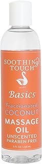 Soothing Touch Basics Fractionated Coconut Massage Oil, Unscented, 8 Ounce