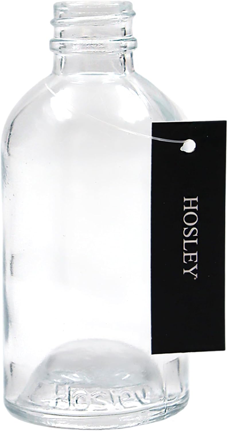 Hosley Reed Diffuser Bottles Set of 4 (85 ml) – Refillable Glass Empty Bottles for Essential Oils, Home Fragrance, Aromatherapy & Décor