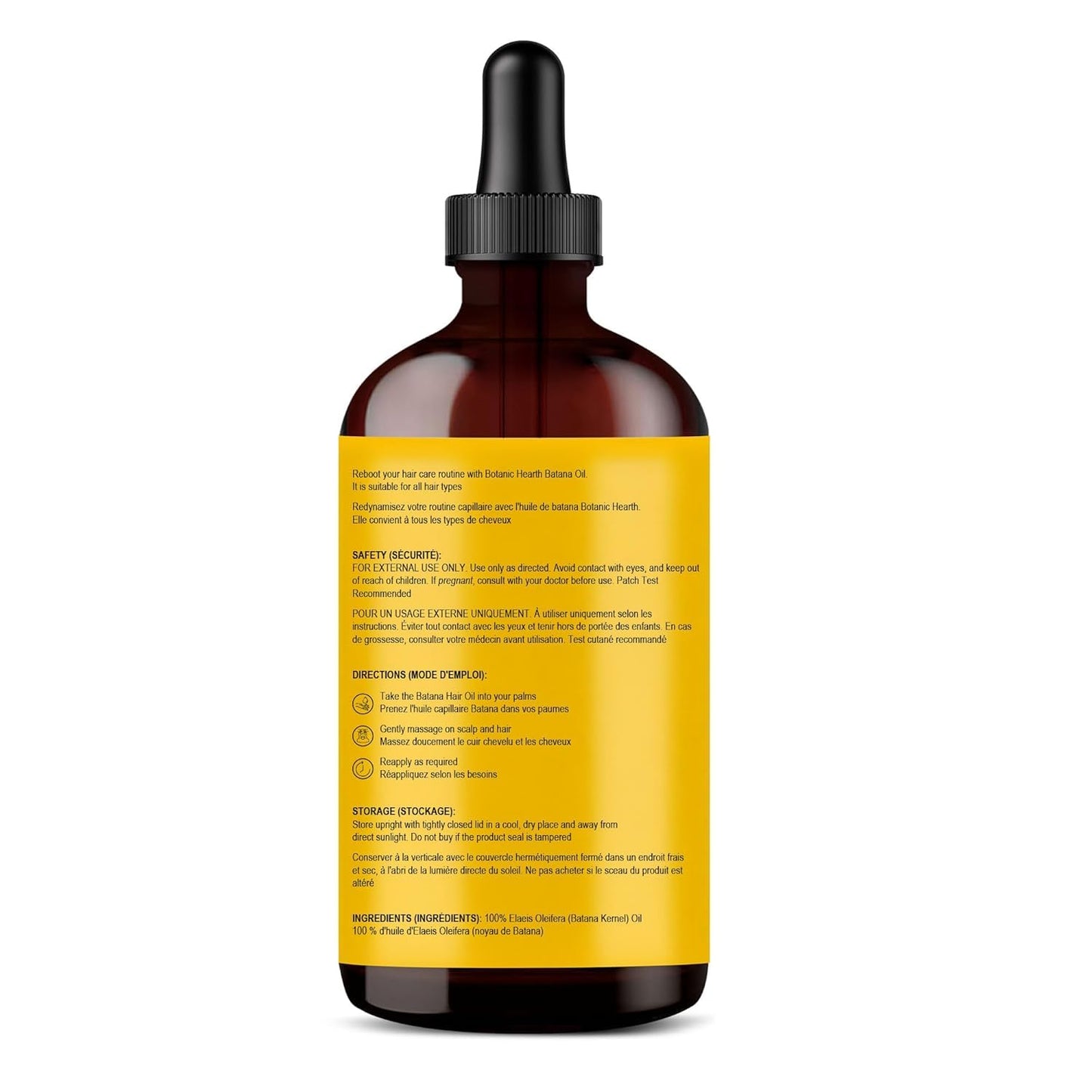 Botanic Hearth Batana Oil for Hair Growth & Hair Treatment Oils 4 Fl Oz | Dr Sebi Inspired, 100% Raw & Pure Batana Oil | Scalp & Hair Treatment for Thickness & Strength | All Hair Types