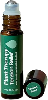 Plant Therapy Tension Relief Essential Oil Blend Pre-Diluted Roll-On, 10 mL (1/3 oz), Pure Essential Oils Diluted in Fractionated Coconut Oil for Ready-to-Use Application