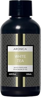 Aronica Diffuser Refill 120ml_White Tea_Floral Gardenia Scent Oil for Home, Hotel Air Essential Oils Scents