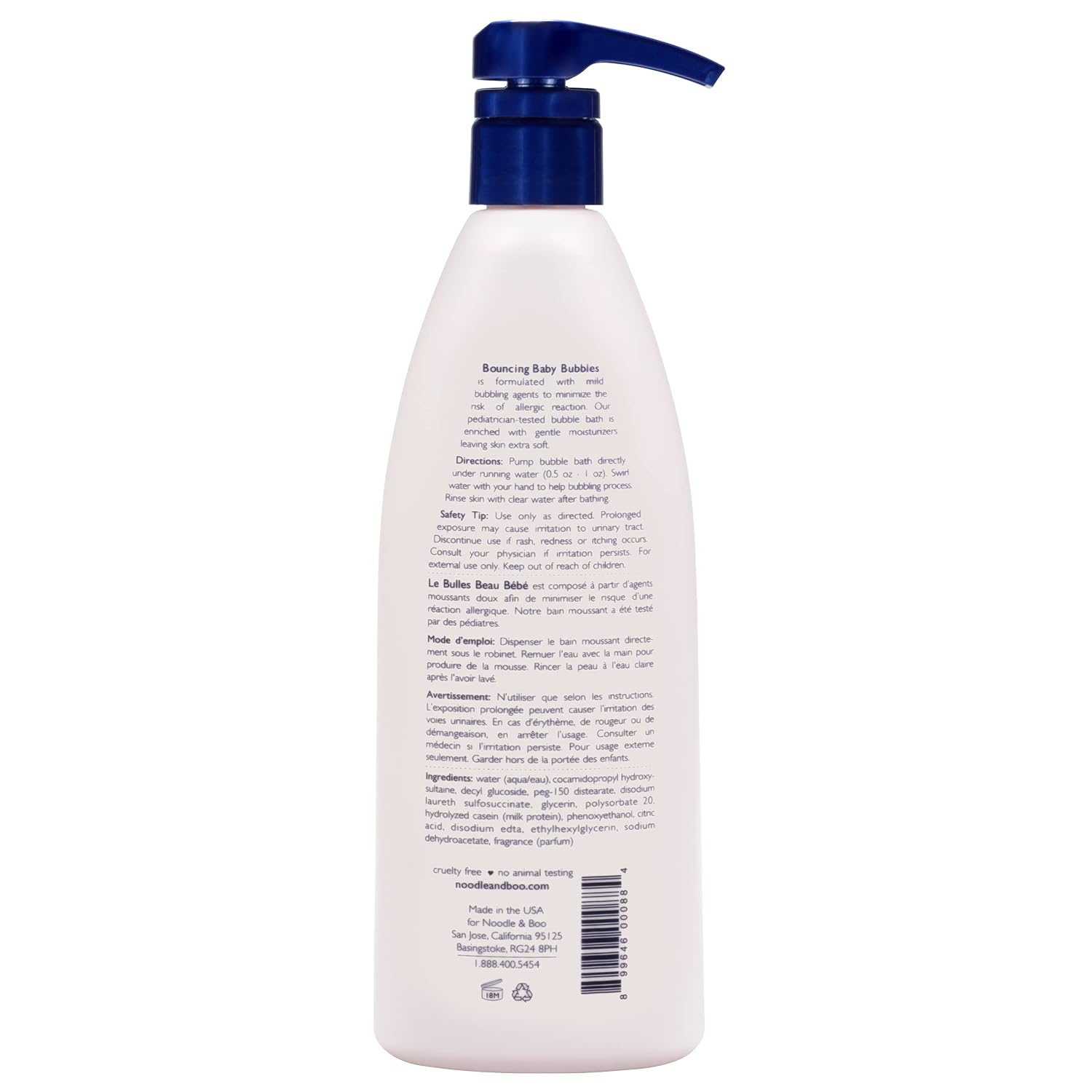 Noodle & Boo Bouncing Baby Bubbles for Sensitive Skin and Hypoallergenic