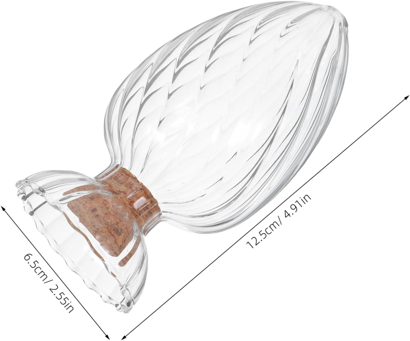 Mobestech Match Display Bottle Glass Match Cloche Cork Lid Multi-functional Storage Jar for Toothpicks