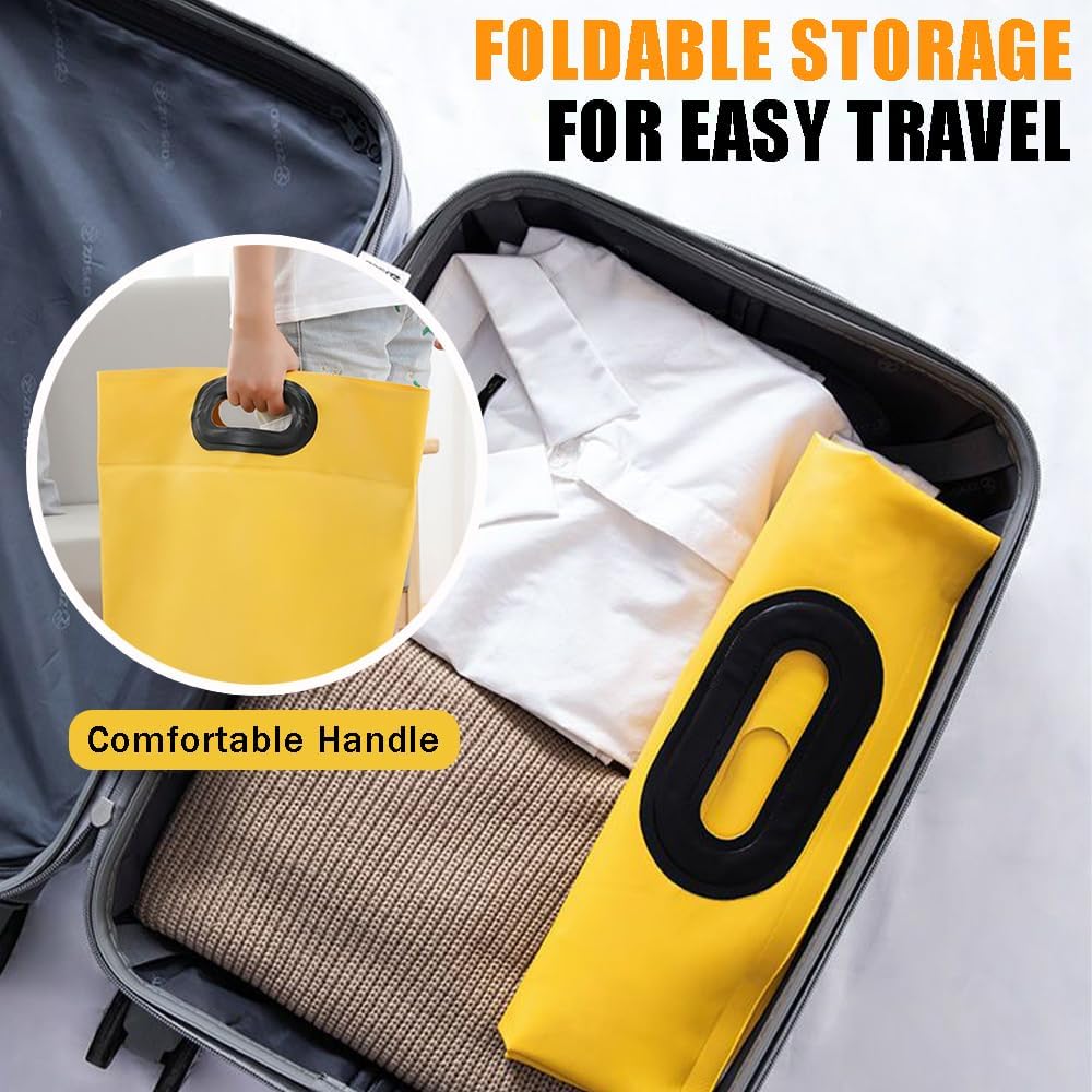 Ouliget Collapsible Lengthen Bucket for Soaking Feet,Portable Travel Foot Bath Tub with Handles,Insulation Reinforcement Foot Spa Bag for Outdoor Travel Camping Fishing