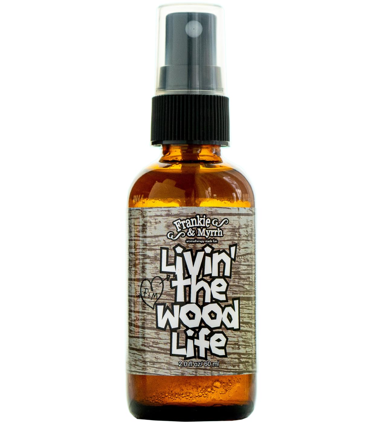 Frankie & Myrrh Livin' The Wood Life Aromatherapy Spray - Patchouli, Vanilla, Sandalwood, Cedar. Relaxation and Meditation Essential Oil Freshwater Mist. 100% Pure Oils.