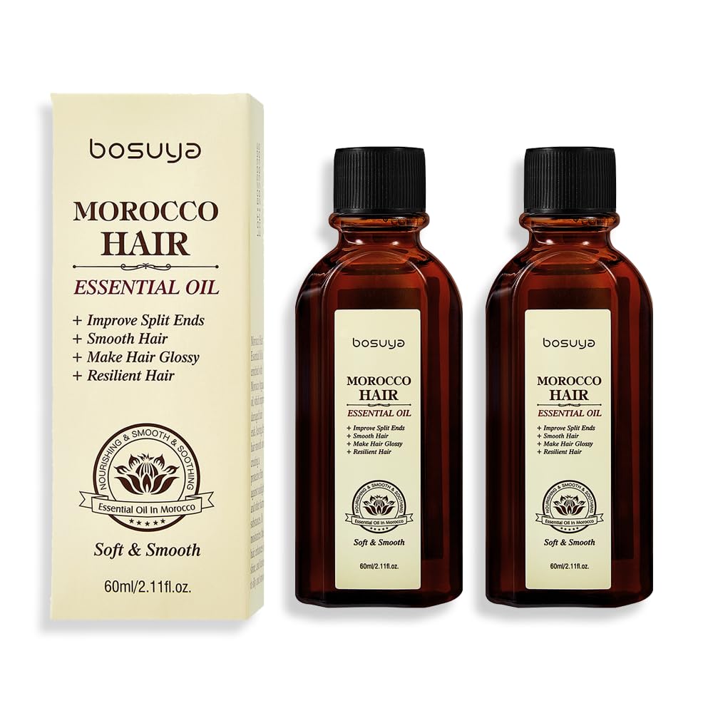 Moroccan Argan Hair Oil, Moroccan Oil Treatment for Hair, Lightweight Moroccan Hair Oil for Dry & Damaged Hair, Anti Frizz Shine, Heat Protection, 2 Pack 120ml
