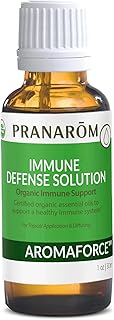 Pranarom - Aromaforce Immune Defense Solution - Eucalyptus, Rosemary, Peppermint, Corriander, and Clove Bud - 100% Pure Essential Oil Blend | USDA and ECOCERT Certified Organic (30ml)