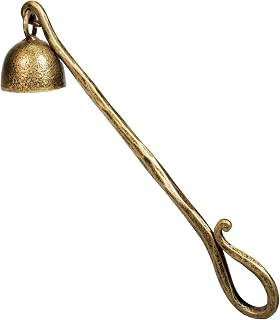 BEGINS Candle Snuffer Gold Hand-Forged Steel, Long Handle Vintage Candle Wick Extinguisher, Solid Metal Retro Candle Accessory