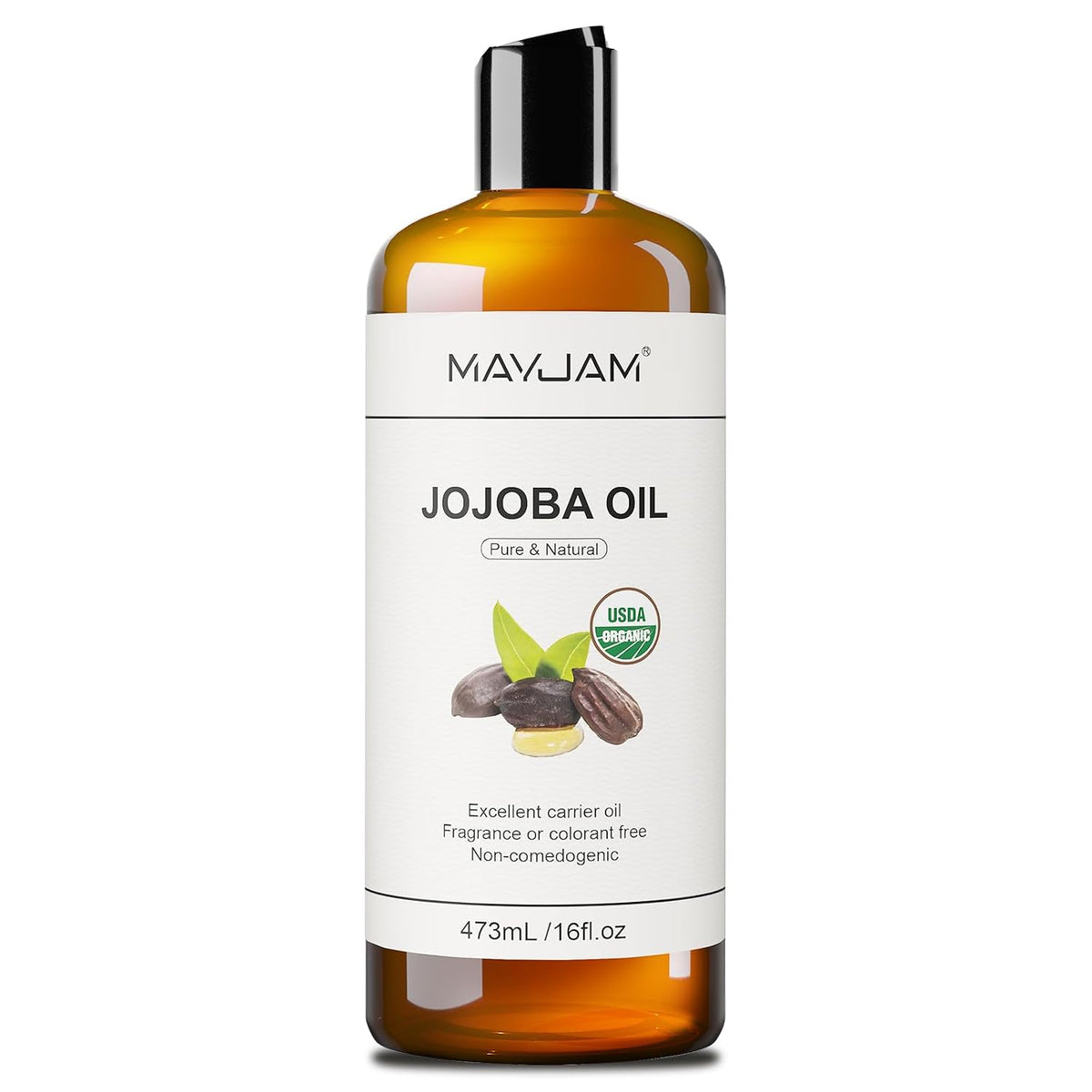 MAYJAM Jojoba Oil Organic USDA Certified 16 Oz
