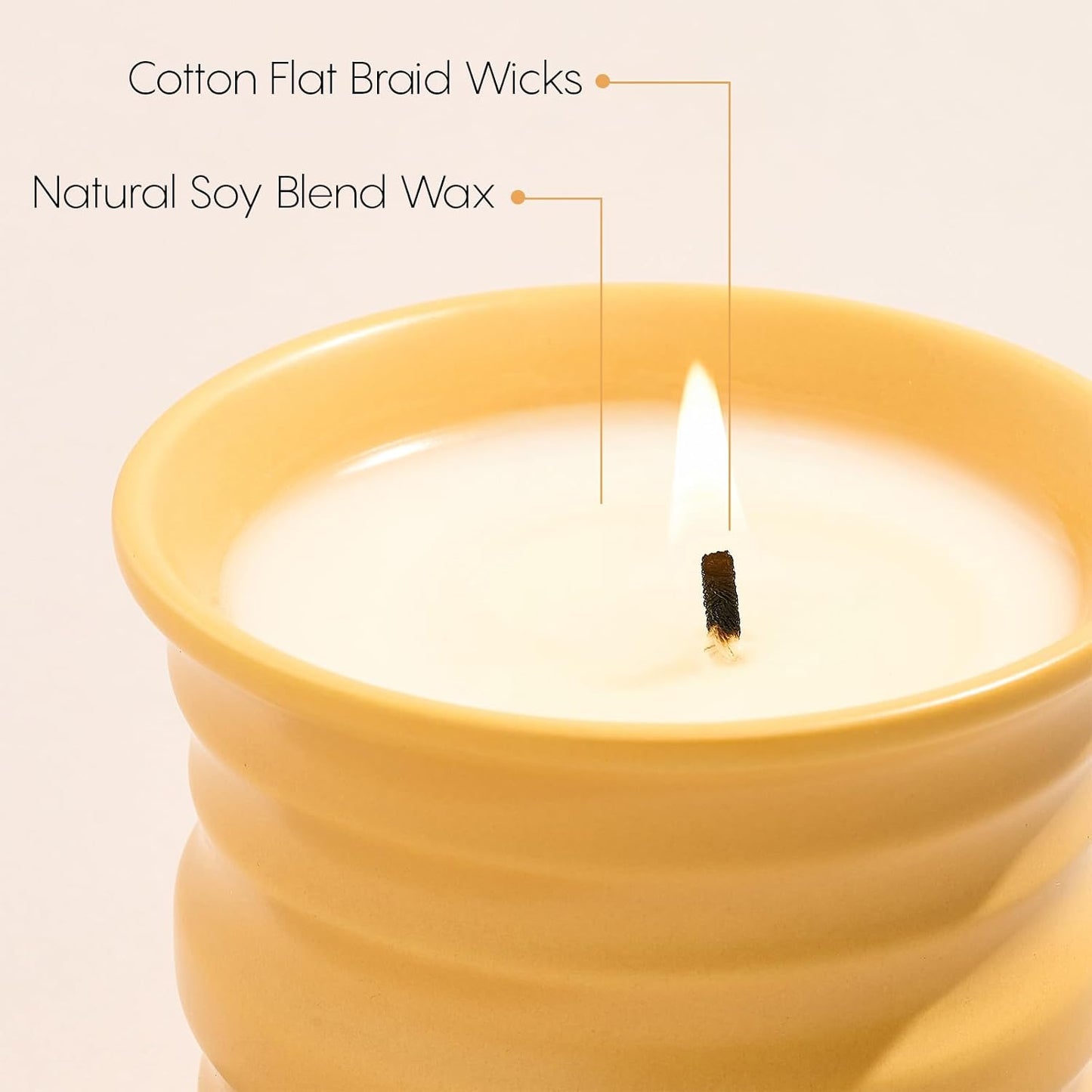 Vanilla Coconut Candle for Home Scented, Natural Soy Large Jar Candle, Long Lasting Soy Wax Candles, Aromatherapy Jar Candles for Relaxation, Home Decor & Gifts, 15.94 oz