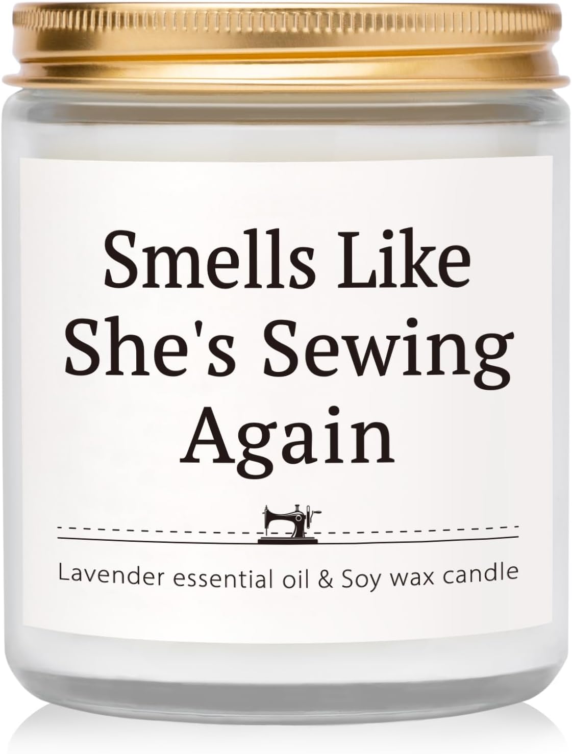 Funny Sewing Gifts for Women, Gifts for Quilters - Lavender Scented Candle, Sewing Accessories for Seamstress Tailors Crafters, Quilting Gift for Mom, Grandma, Friend, Wife