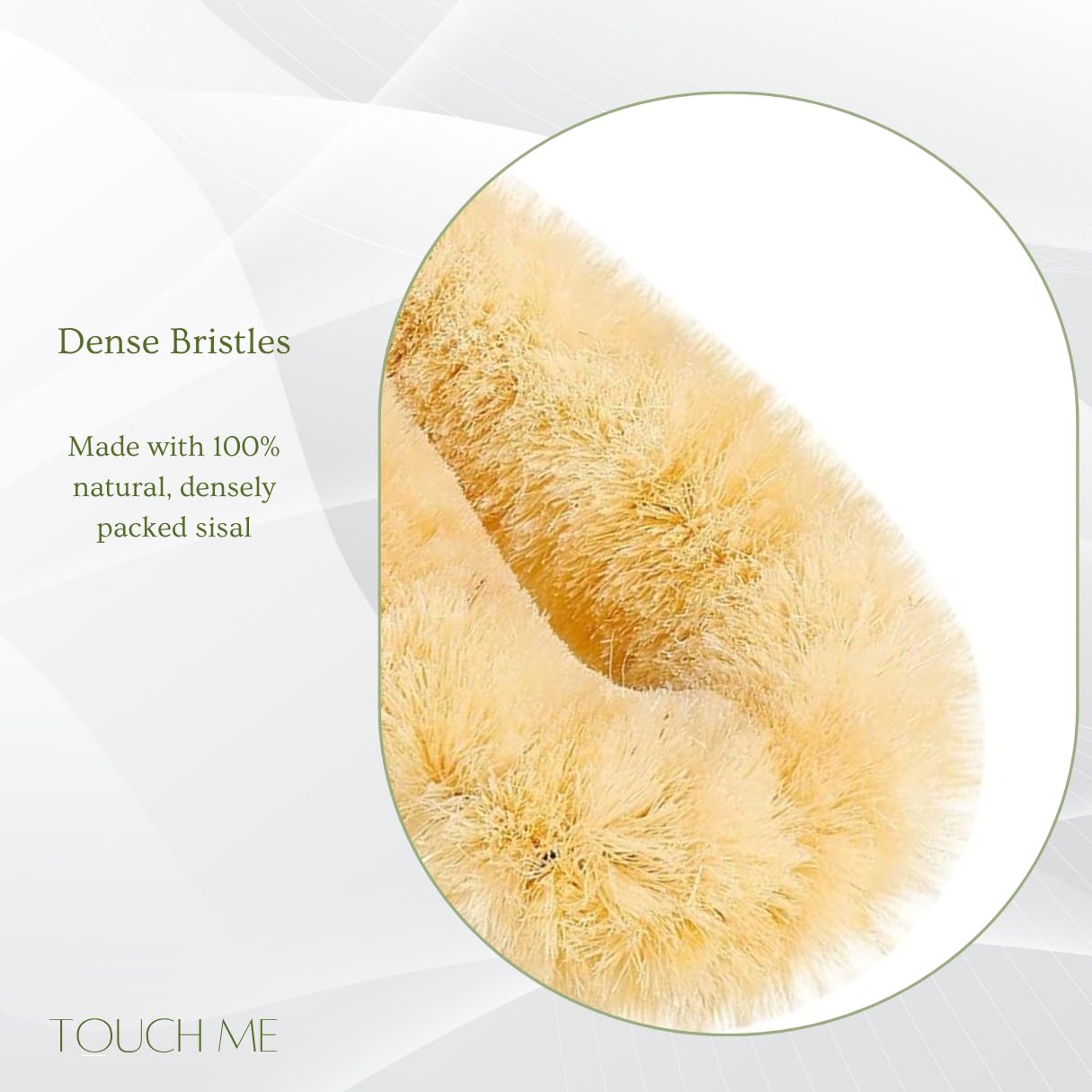 Touch Me All Natural Spa Sisal Dry Skin Brush – Premium Quality 9” Exfoliating Body Brush for Lymphatic Massage, Circulation & Glowing Smooth Skin