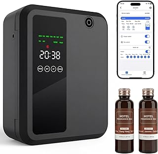 Waterless Essential Oil Diffuser for Large Room, 500ml Hotel Scent Diffuser, Cold Air Scent Machine, Covers Up to 3500 Sq Ft, Smart App Control, Wall Mounted, Fragrance Diffuser for Office Spa Home