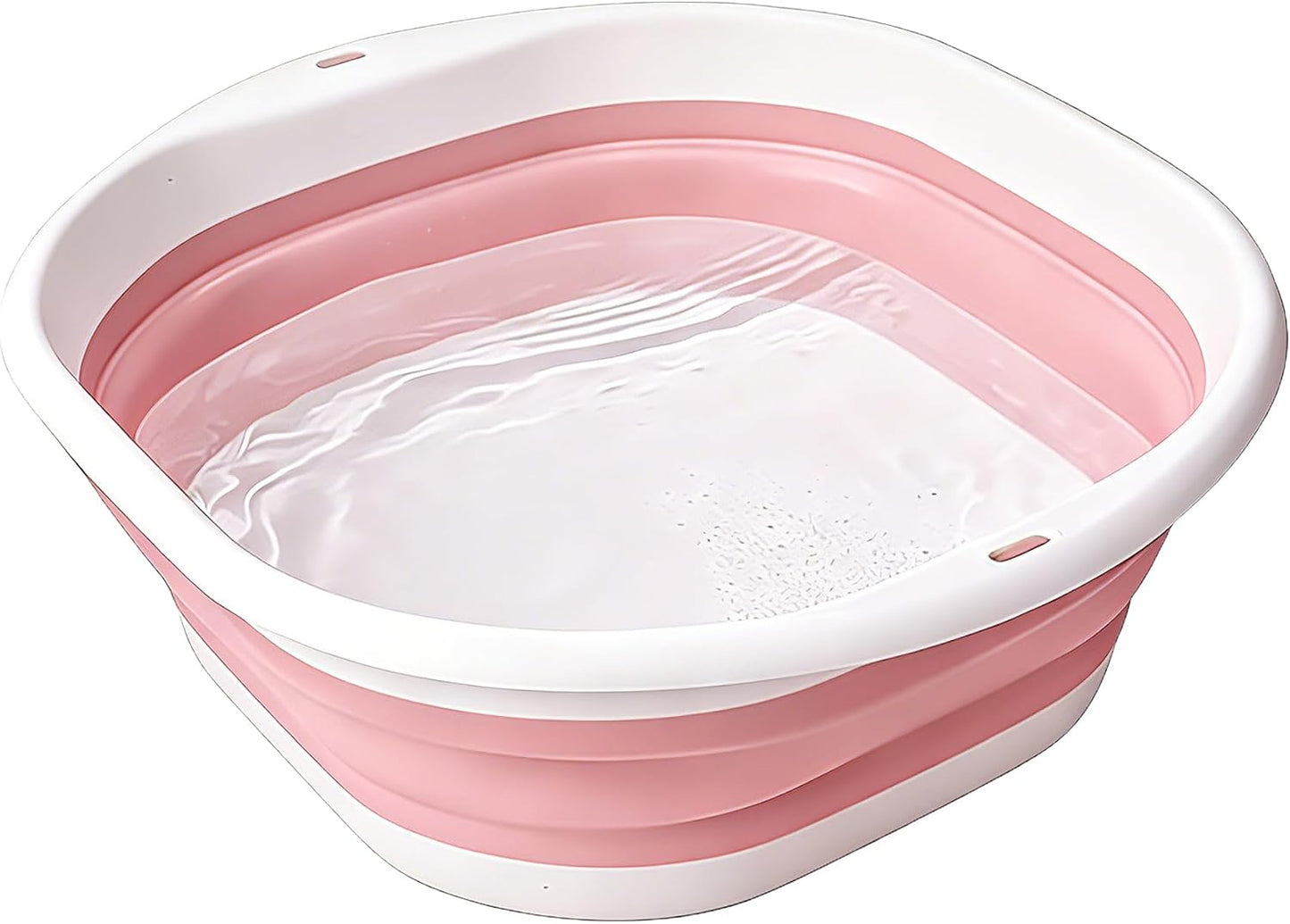 Portable Pool Foot Bath,Collapsible Pool Foot Wash Basin Tub,Foot Bath Basin for Above Ground Swimming Pools Accessories (Pink Baths)