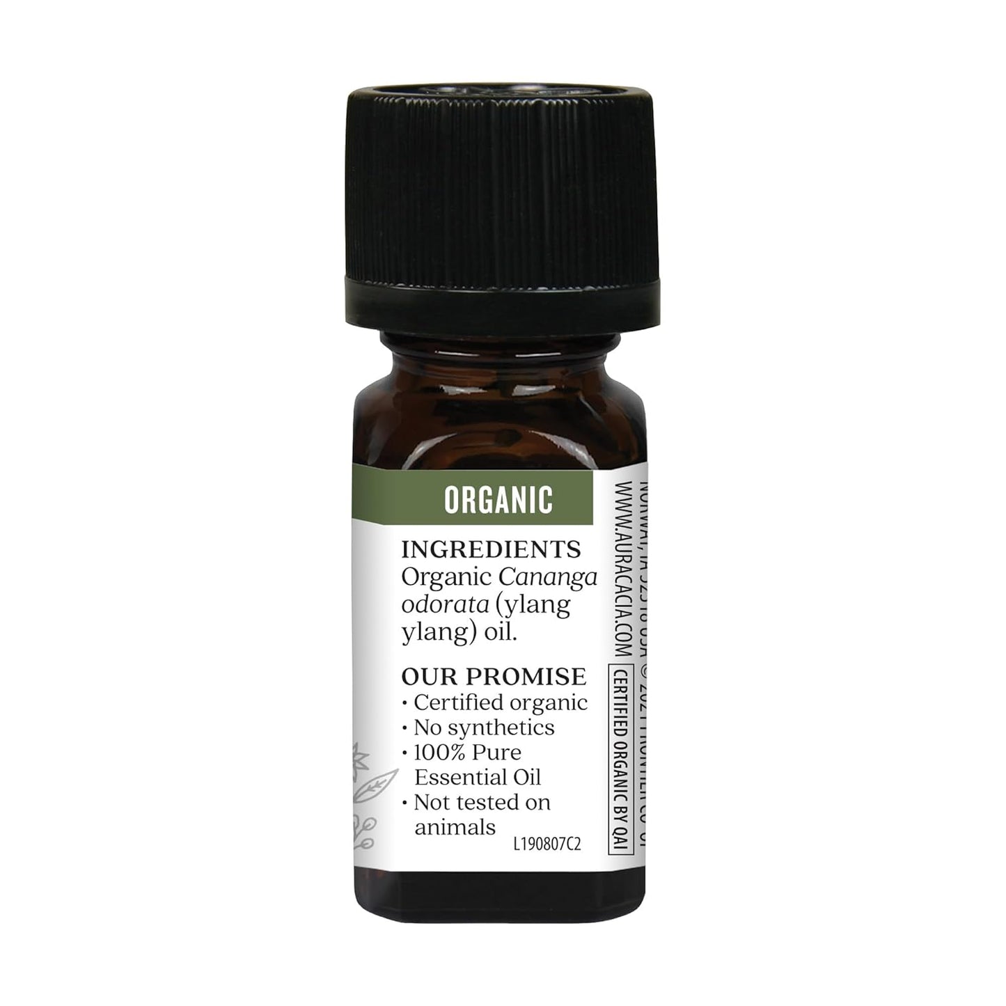 Aura Cacia Aromatherapy 100% Organic Essential Oil, Ylang - 0.25 Oz