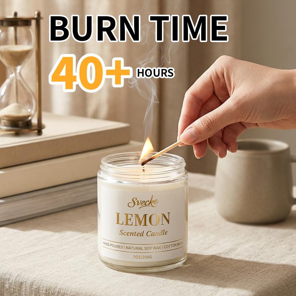 Gardenia Scented Candle 7oz Soy Wax Jar Candle Long Burning Aromatherapy Candle for Home Bedroom Gift for Women Men Housewarming New Home Gift