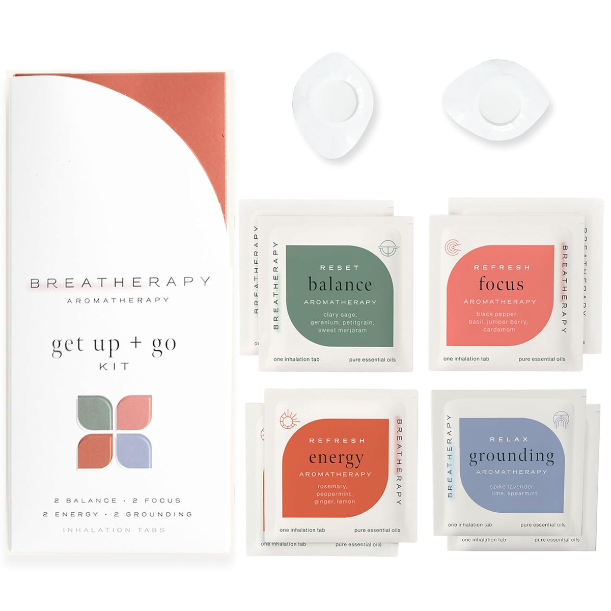Get Up + Go Kit - Pure Essential Oil Aromatherapy InhalationTabs