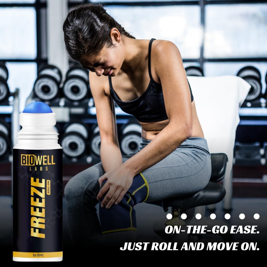 BioWell Freeze Roll-On Fast-Absorbing Cooling for Post-Workout & Active Lifestyle Support