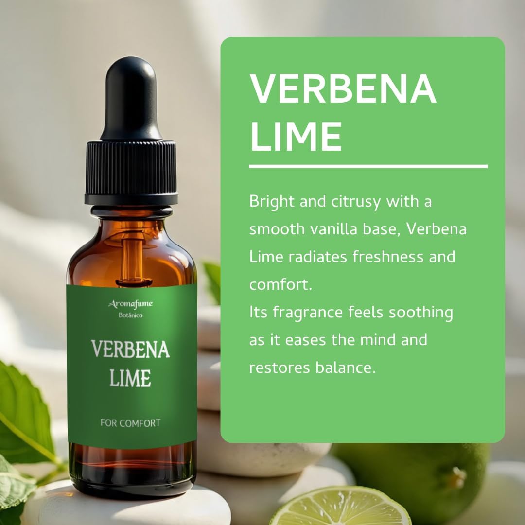 Verbena Lime Essential Oil Diffuser Blend by Aromafume | 1 x 30ml / 1 fl oz | Sweet & Citrusy Scent for Inner Peace & Positivity | Uplifting Aromatherapy Oil | Vegan & Cruelty-Free