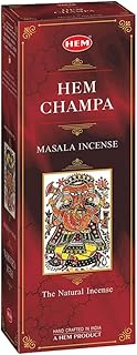 HEM Champa Masala Incense Sticks Pack Of 120 Count | 100% Natural Resin, Pure House & Flower Powder | Aromatherapy Incense For Air Purifier, Meditation & Spiritual Environment | Gift Set - (301 gm each)